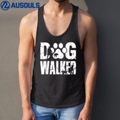 Dog Walker  Dog Paw  Puppy Dog Walking Tank Top