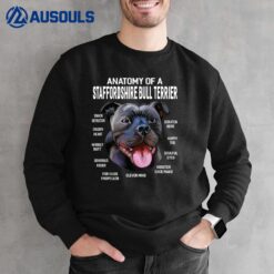 Dogs 365 Anatomy of a Staffordshire Bull Terrier Dog Funny Sweatshirt