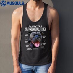 Dogs 365 Anatomy of a Staffordshire Bull Terrier Dog Funny Tank Top