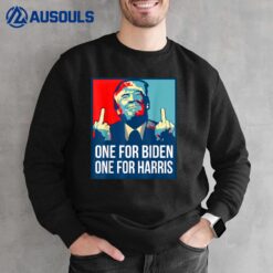 Donald Trump Middle Finger Biden Harris America Republican Sweatshirt