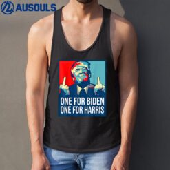 Donald Trump Middle Finger Biden Harris America Republican Tank Top