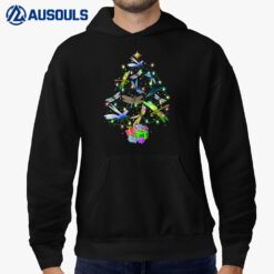 Dragonfly Christmas Tree Vintage Insects Lovers Xmas Lights Hoodie