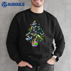 Dragonfly Christmas Tree Vintage Insects Lovers Xmas Lights Sweatshirt
