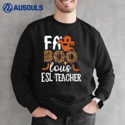 ESL Teacher Halloween Party Squad Ghost English Teacher Sweatshirt