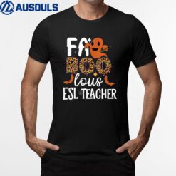 ESL Teacher Halloween Party Squad Ghost English Teacher T-Shirt