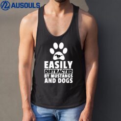 Easily Distracted. by Mustangs and Dogs. Funny Tank Top