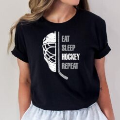 Eat Sleep Hockey Repeat Christmas T-Shirt