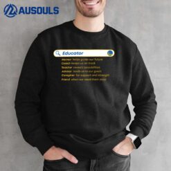 Educator Mentol Helps Guide Our Future Coach Keeps Us On Track Sweatshirt