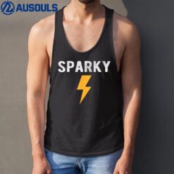 Electrician Gift Funny Sparky Nickname Lightning Bolt Tank Top