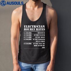 Electrician Hourly Rate Funny Electrical Mechanic Labor Tank Top