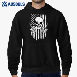 Electrician Skull Electricity Electrical Wiring US Flag Hoodie