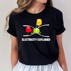 Electricity Explained Volt Ohm Amp Funny Electrician T-Shirt