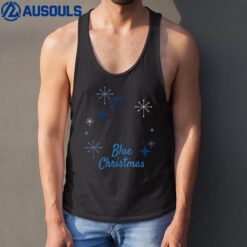 Elvis Presley Official Blue Christmas Tank Top