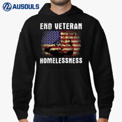End Veteran Homelessness Vet American Flag Homeless Veteran Ver 1 Hoodie