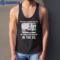 End Veteran Homelessness Vet American Flag Homeless Veteran Ver 4 Tank Top