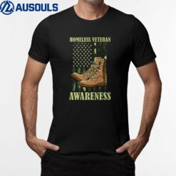 End Veteran Homelessness Vet American Flag Homeless Veteran Ver 6 T-Shirt