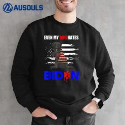 Even My Dog Hates Biden USA Flag Labrador Retriever Sweatshirt