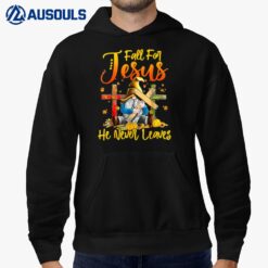Fall For Jesus He Never Leaves Gnome Thanksgiving Hoodie