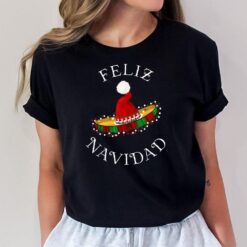 Feliz Navidad' Santa Hat Sombrero Funny Christmas in Mexico T-Shirt