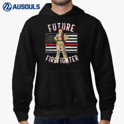 Female Firefighter Thin Red Line for Future Firefighters Hoodie