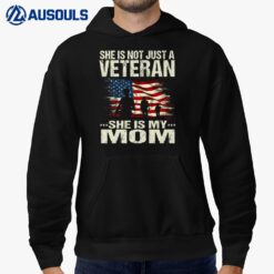 Female Veteran's Kids - She is not just a veteran She's Mom Hoodie