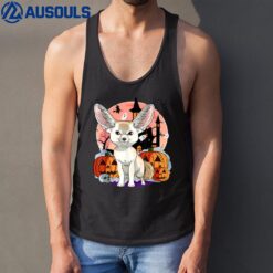 Fennec Fox Halloween Witch Pumpkin Tank Top