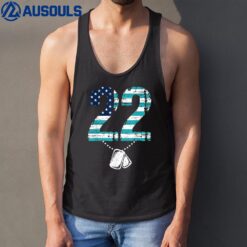 Fight Against Veteran Suicide Awareness Ptsd Veteran 22 Day Ver 3 Tank Top