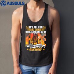 Fire Dept Wildland Firefighter Fireman Tank Top