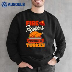Firefighter By Turkey Design Thanksgiving Firefighter Sweatshirt