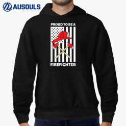 Firefighter Dad Quote American Flag Cool Firefighter Dad Hoodie