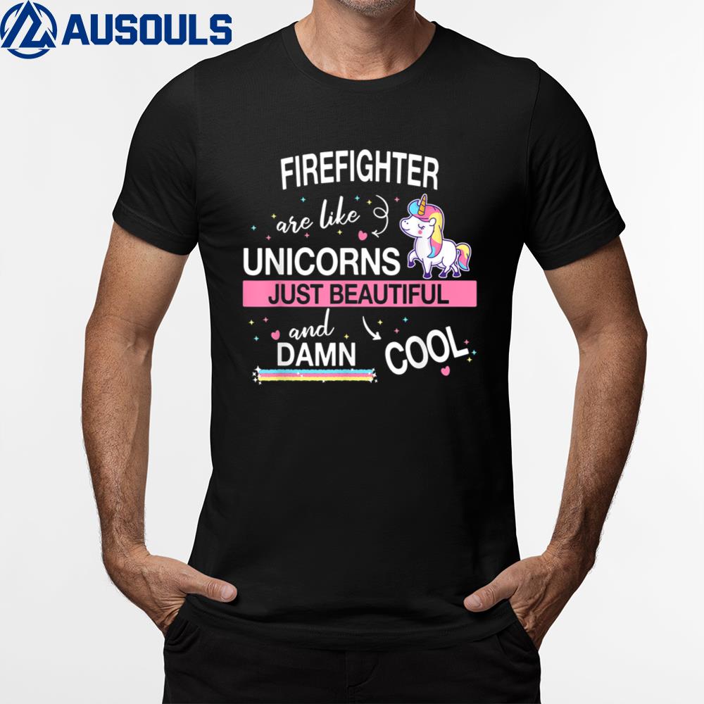 Firefighter Fire Rescue Unicorn T-Shirt Hoodie Sweatshirt For Men Women