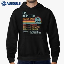 Firefighter Hourly Rate  Retro Job Title Hoodie