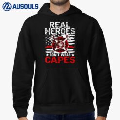 Firefighter Real Heroes Don't Wear Capes Firefighting Ver 2 Hoodie
