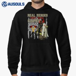 Firefighter Real Heroes Don't Wear Capes Firefighting Ver 3 Hoodie