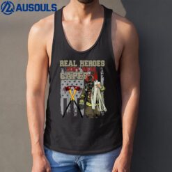 Firefighter Real Heroes Don't Wear Capes Firefighting Ver 3 Tank Top