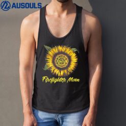 Firefighter Wife Sunflower Mothers Day For Mom Wife Girl Tank Top