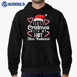 First Christmas With My Hot New Husband Couples Christmas Hoodie