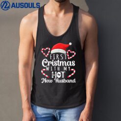 First Christmas With My Hot New Husband Couples Christmas Tank Top