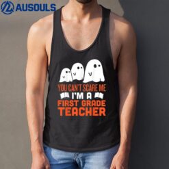 First Grade Teacher  Halloween Ghost Tank Top