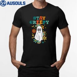 Floral Ghost Stay Creepy Retro Halloween Costume T-Shirt