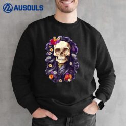 Floral Skull Halloween Decor Gothic Costume Flower Sweatshirt
