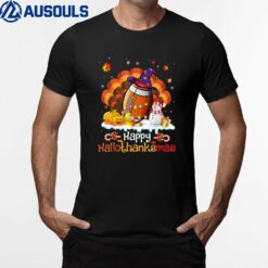 Football Halloween Christmas Thanksgiving Hallothanksmas T-Shirt