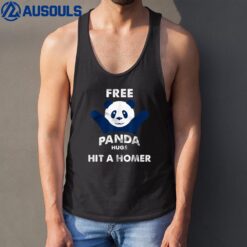 Free Panda Hugs Braves Hit A Homer Tank Top