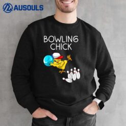 Funny Bowling Gift Women Cute Bowling Chick Sports Athlete Sweatshirt