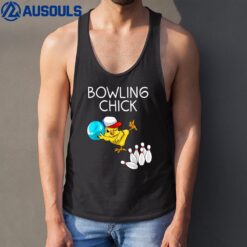 Funny Bowling Gift Women Cute Bowling Chick Sports Athlete Tank Top