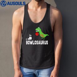 Funny Bowling s Dinosaur Bowler  Dino Gift Idea Tank Top