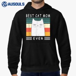 Funny Cat Best Cat Mom Ever Meow Cat Mommy Black Cat Hoodie