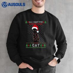 Funny Cat Lovers Cute Cat Santa Hat Christmas Ver 1 Sweatshirt