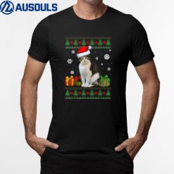 Funny Cat lovers Cute Cat Santa Hat Christmas Ver 2 T-Shirt