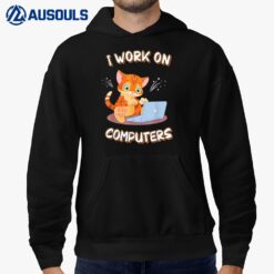 Funny Cats And Computers Halloween Hoodie